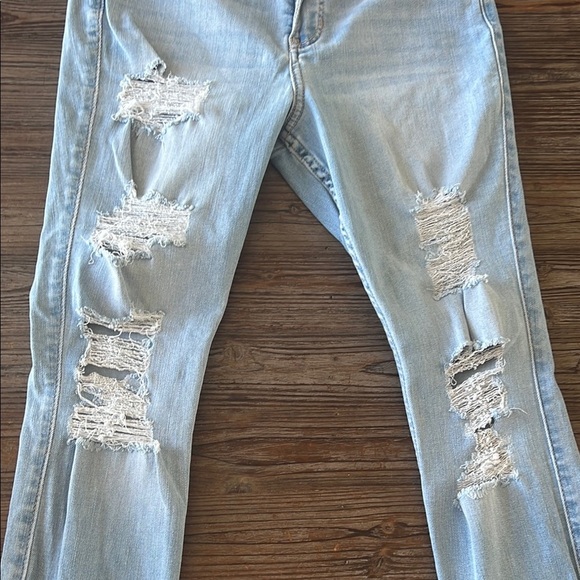 Hollister Light Blue Distressed Women's Jeans 28w - Picture 7 of 11